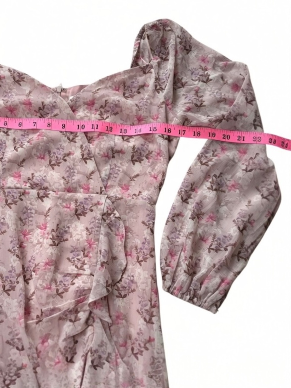 Lush Dusty Pink Flowered Maxi Dress Size Small - Picture 8 of 12